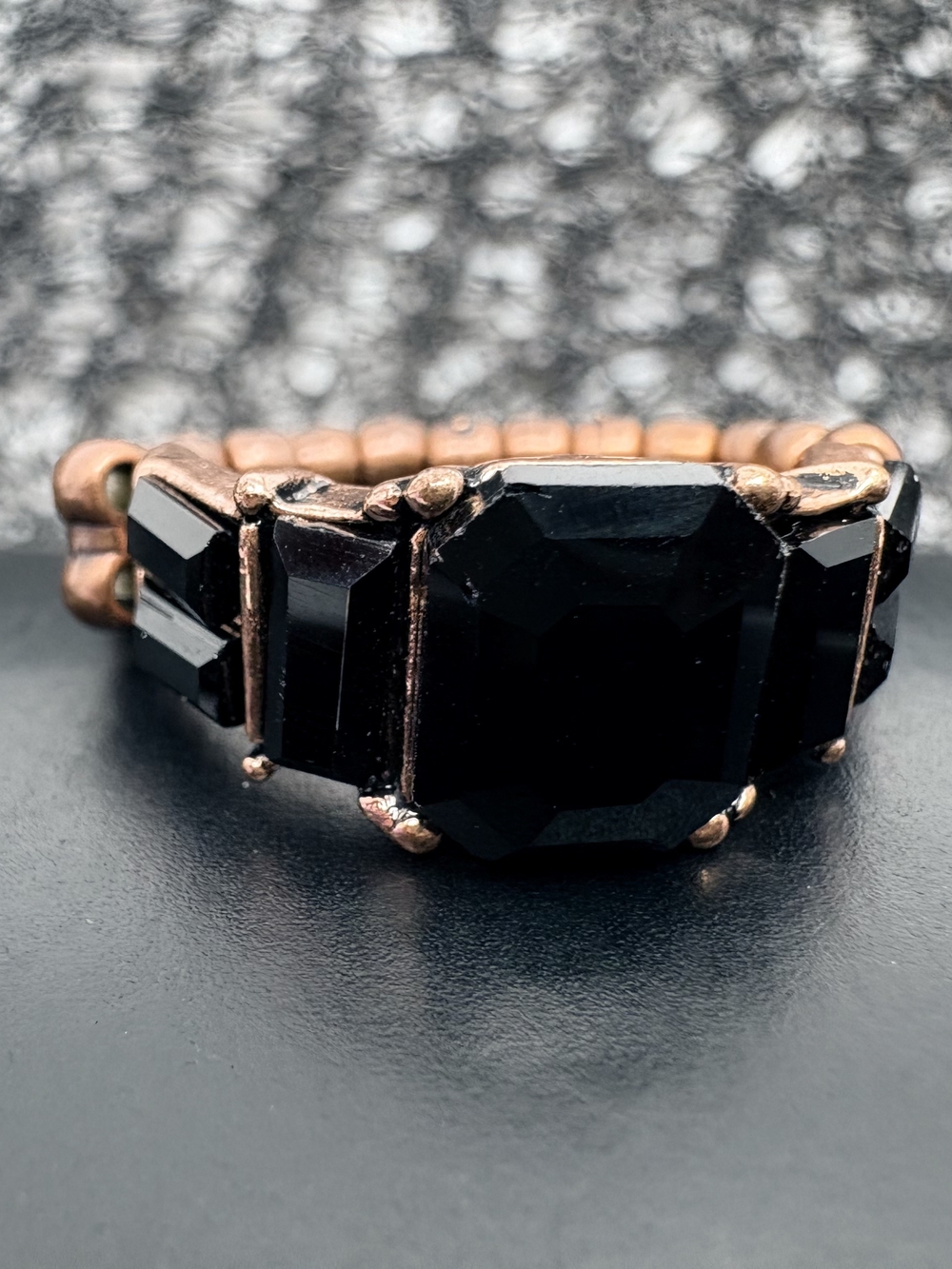 Black Crystal Statement Ring - Women Jewelry